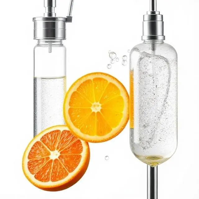 Patient receiving IV infusion of Glutathione and Vitamin C for skin and immunity benefits
